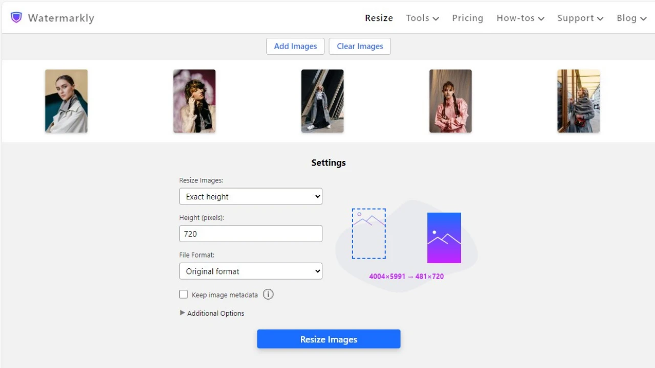 how to resize an image