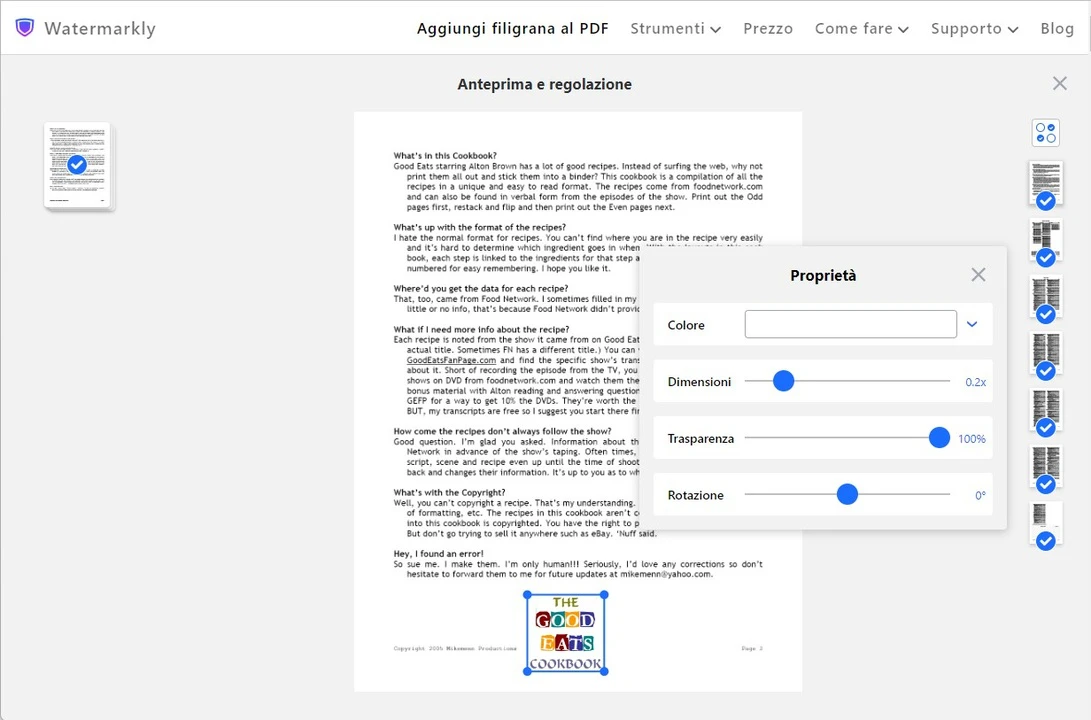 Filigrana PDF gratis